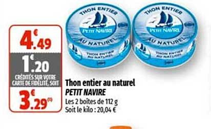 Thon Entier Au Naturel Petit Navire