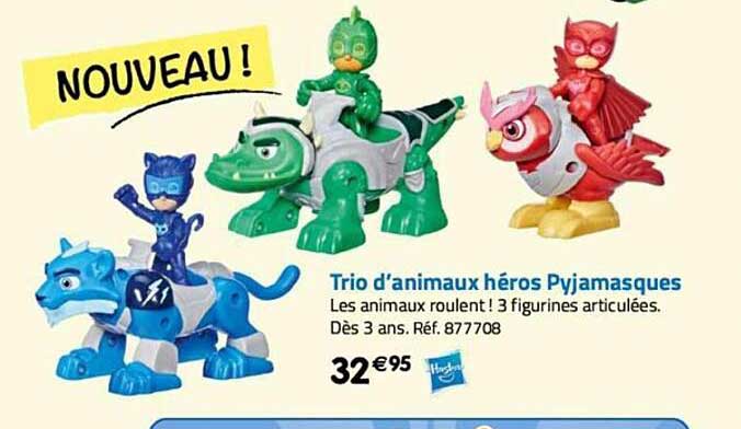 trio d'animaux héros pyjamasques