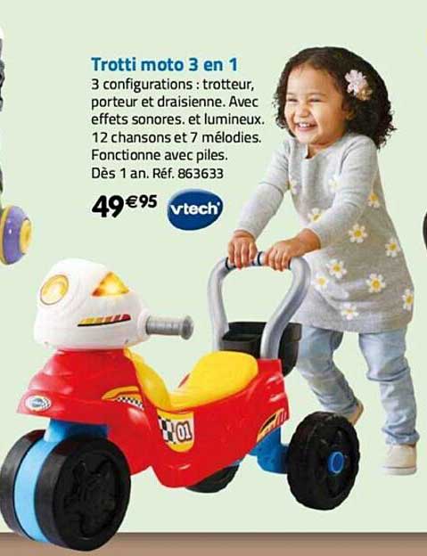 trotti moto 3en1 vtech