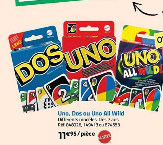 uno, dos ou uno all wild mattel