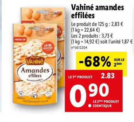 vahiné amandes effilées