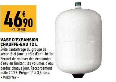 vase d'expansion chauffe-eau 12 l