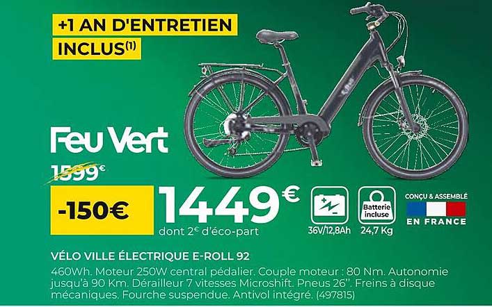 vélo ville électrique e-roll 92