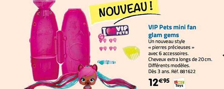 vip pets mini fan glam gems