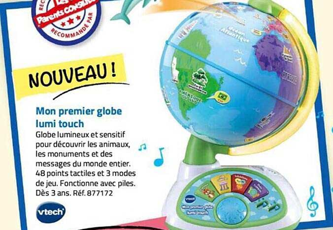 vtech mon premier globe lumi touch