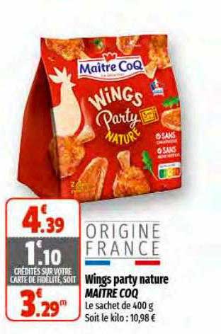 wings party nature maître coq