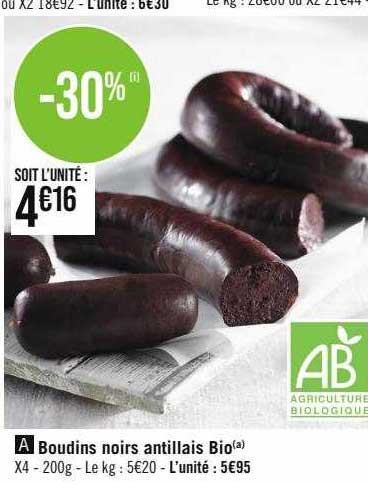 Boudins Noirs Antillais Bio