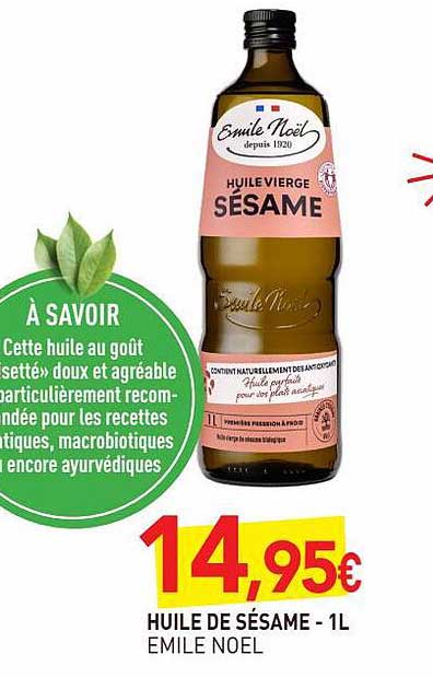 huile de sésame émile noël - 1l
