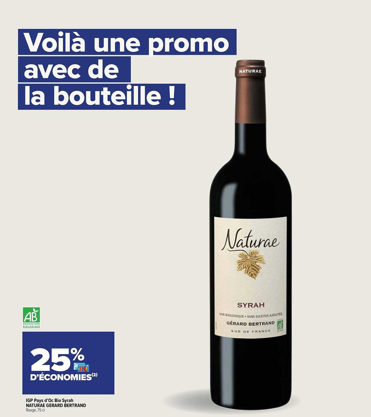 igp pays d'oc bio syrah naturae gérard bertrand