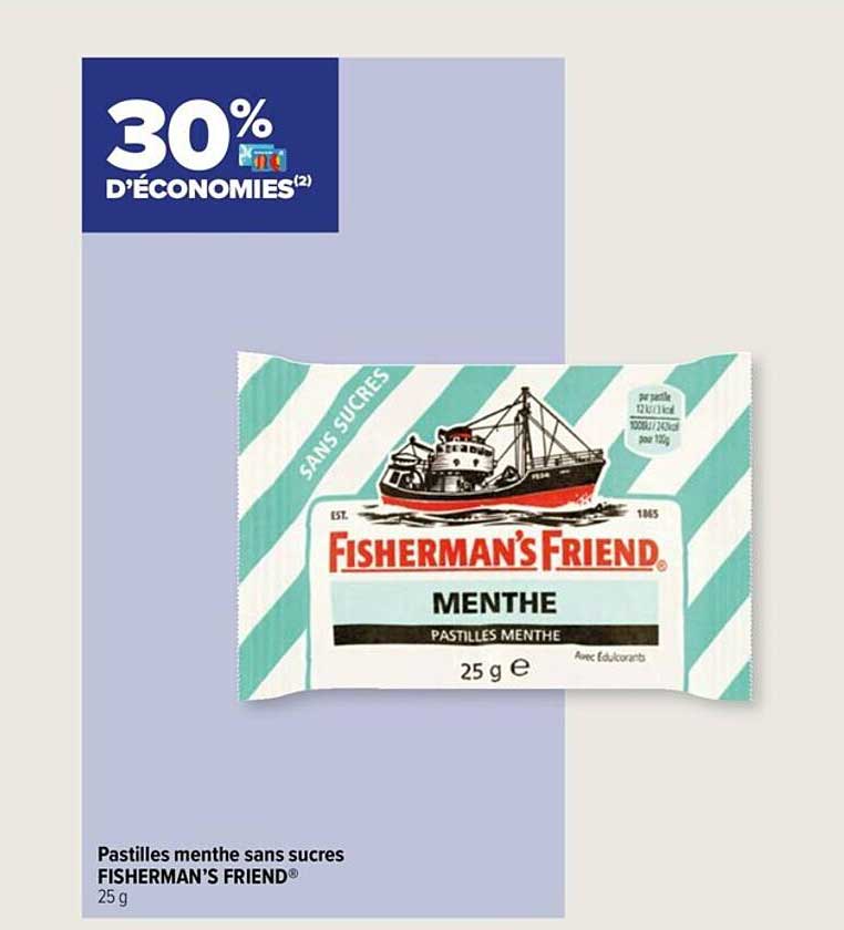pastilles menthe sans sucres fisherman's friend