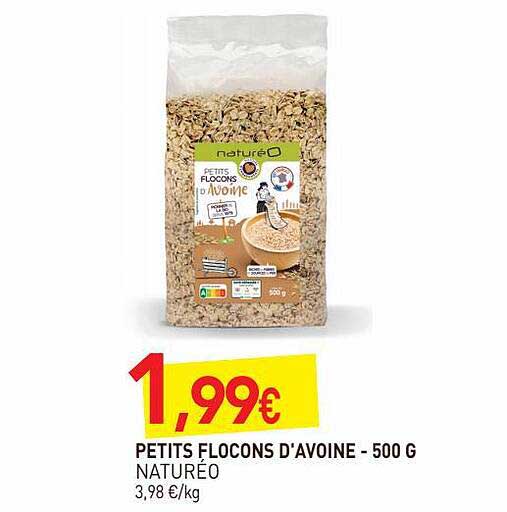 petits flocons d'avoine naturéo - 500 g