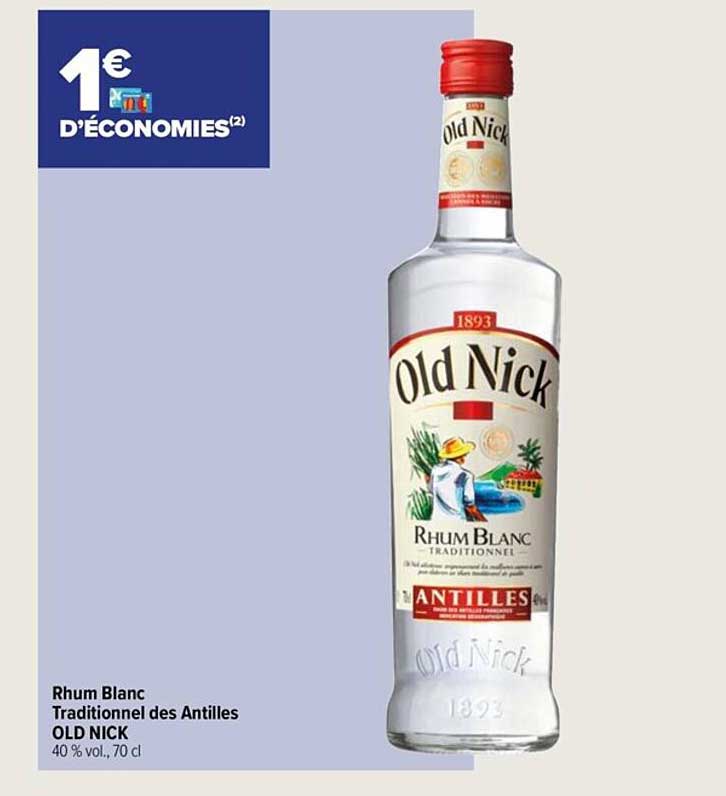 rhum blanc traditionnel des antilles old nick
