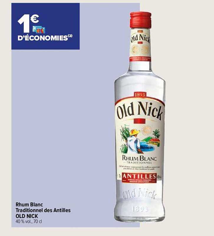 rhum blanc traditionnel des antilles old nick