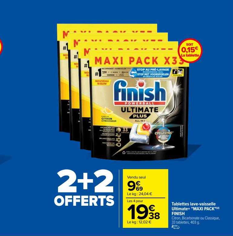 tablettes lave-vaisselle ultimate "maxi pack" finish