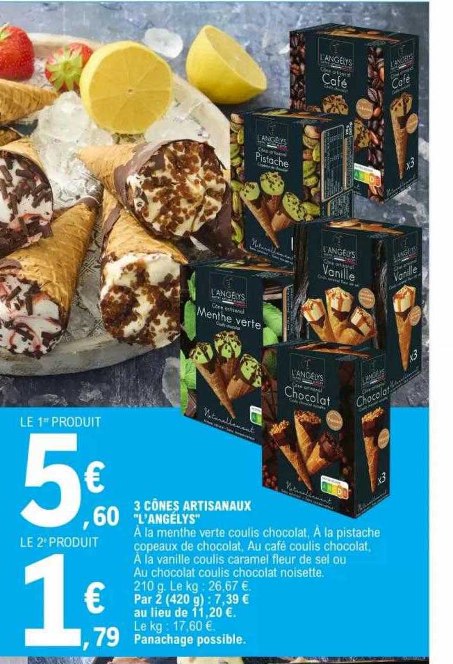 3 cônes artisanaux "l'angélys"