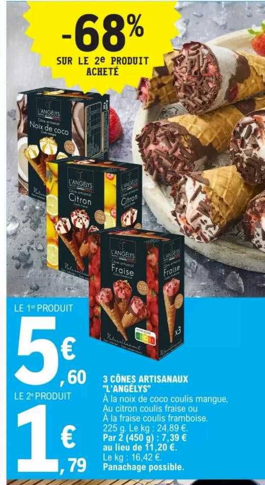 3 cônes artisanaux "l'angélys"