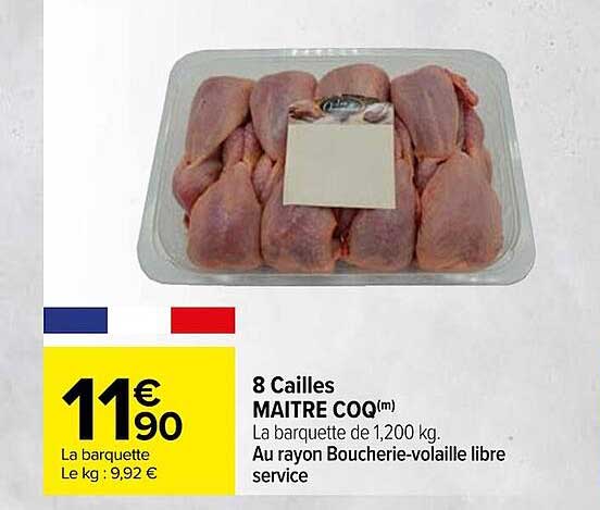 8 cailles maitre coq