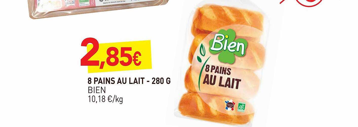 8 Pains Au Lait Bien - 280 G