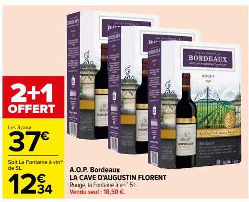 a.o.p. bordeaux la cave d'augustin florent