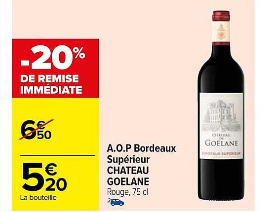 a.o.p. bordeaux supérieur château goelane