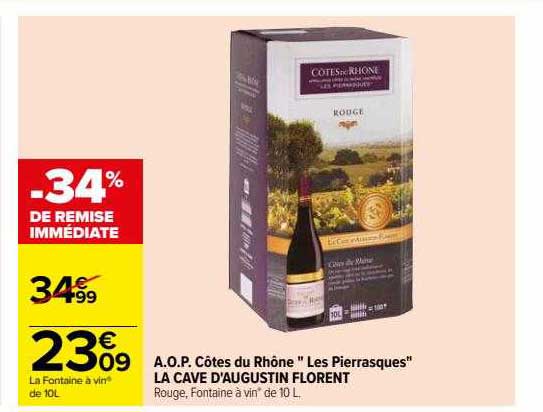 a.o.p. côtes du rhône "les pierrasques" la cave d'augustin florent