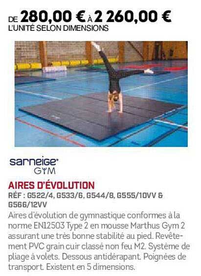 aires d'évolution sarneige gym
