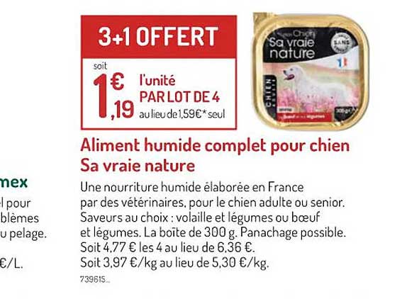 aliment humide complet pour chien sa vraie nature
