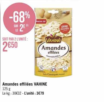 amandes effilées vahiné