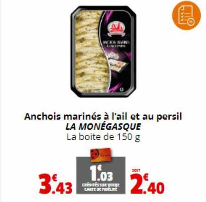 Anchois Marinés à L'ail Et Au Persil La Monégasque