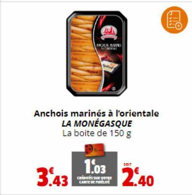 anchois marinés à l'orientale la monégasque