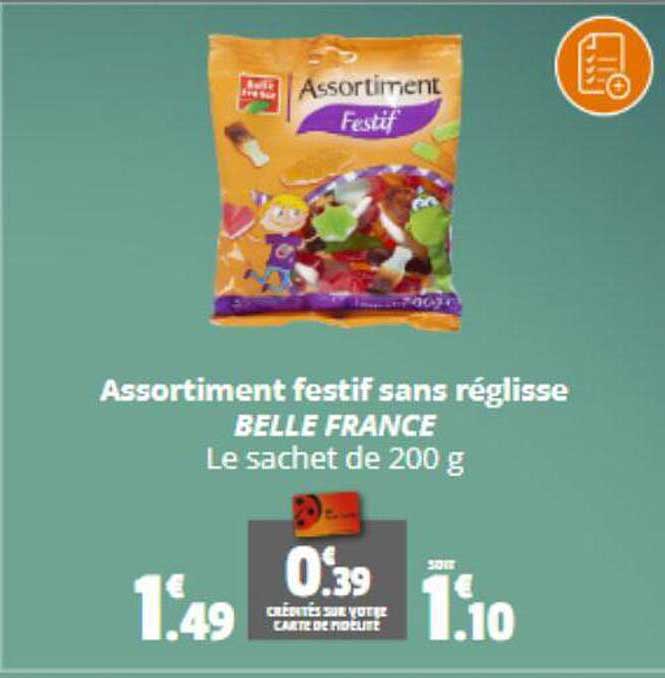 assortiment festif sans réglisse belle france