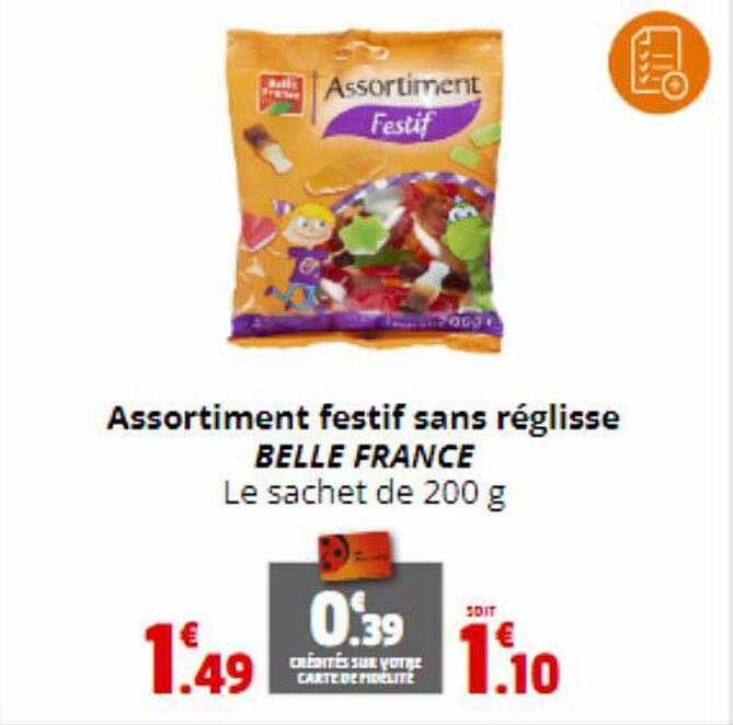 assortiment festif sans réglisse belle france