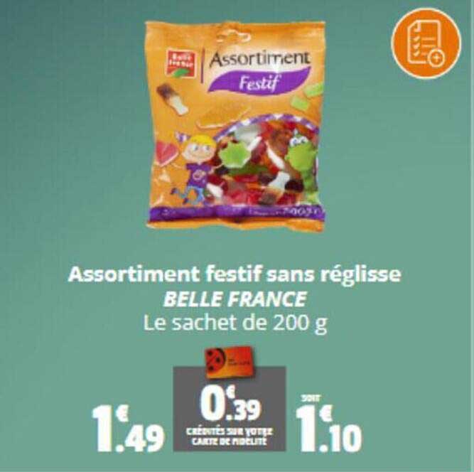 assortiment festif sans réglisse belle france