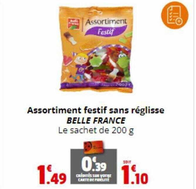 assortiment festif sans réglisse belle france