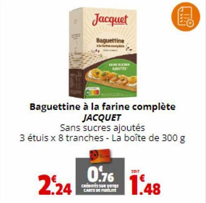 Baguettine à La Farine Complète Jacquet