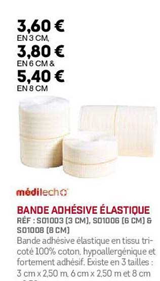 bande adhésive élastique méditech+