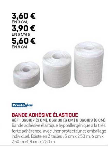bande adhésive élastique prestoglas