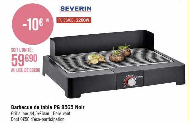 Barbecue De Table Pg 8565 Noir Severin
