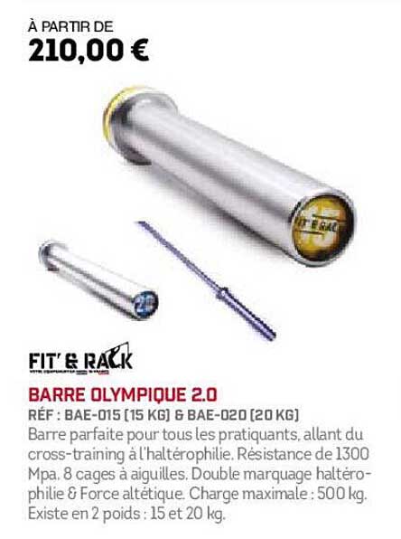 barre olympique 2.0 fit' & rack