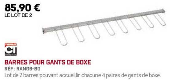 barres pour gants de boxe