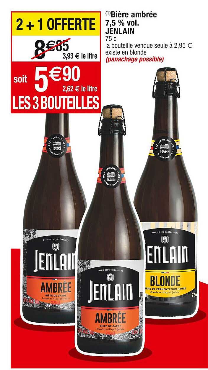 Bière Ambrée 7,5% Vol. Jenlain