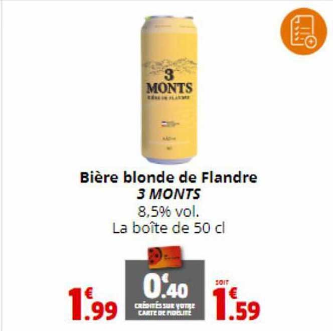 bière blonde de flandre 3 monts