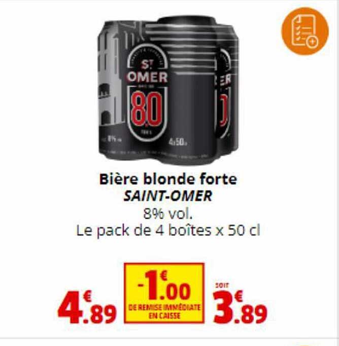 bière blonde forte saint-omer