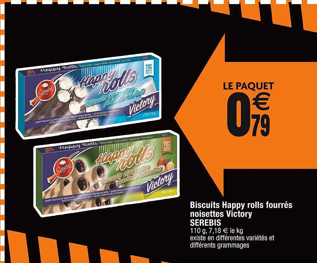 biscuits harry rolls fourrés noisettes victory serebis