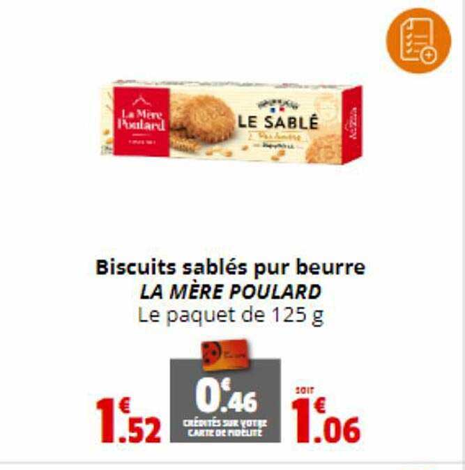 biscuits sablés pur beurre la mère poulard