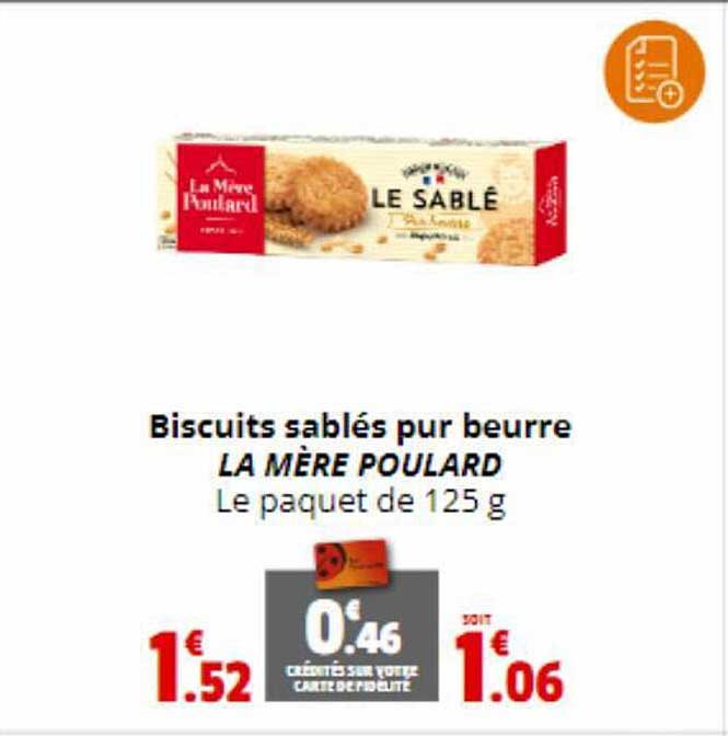 biscuits sablés pur beurre la mère poulard