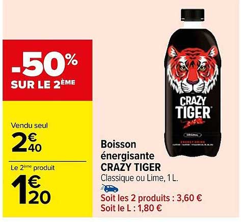 boisson énergisante crazy tiger