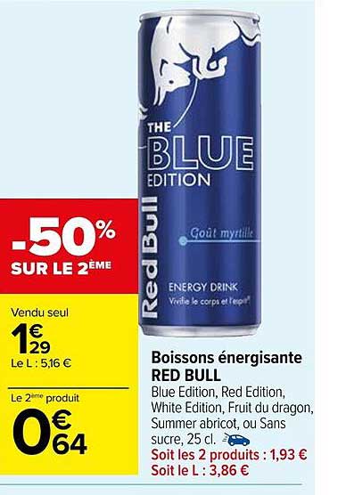 boissons énergisante red bull