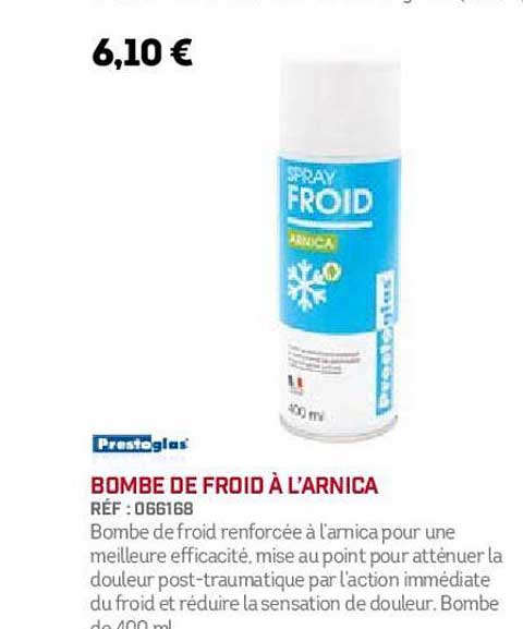 bombe de froid à l'arnica prestoglas