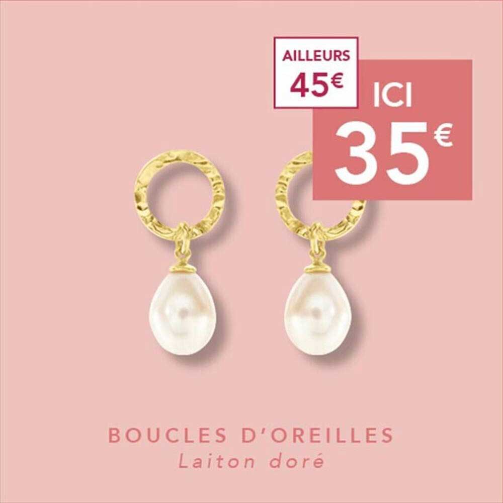 boucles d'oreilles laiton doré